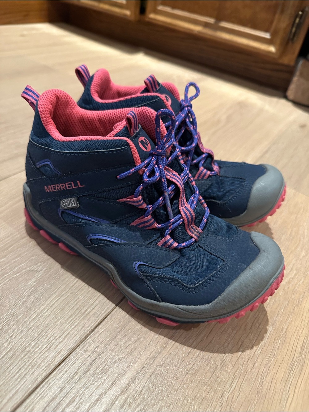 Merrell Kids Navy and Pink Trail Hiking Boots